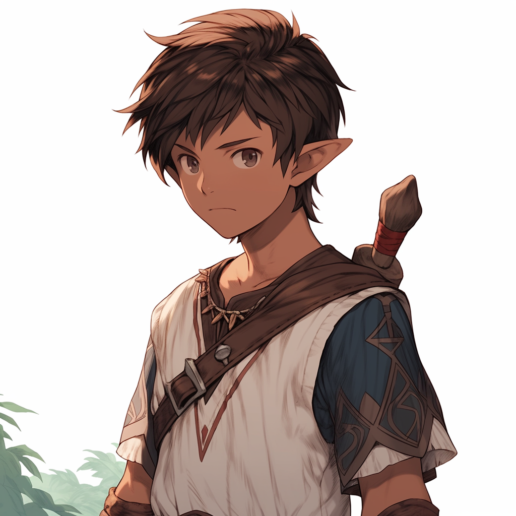 Male wood elf with brown hair