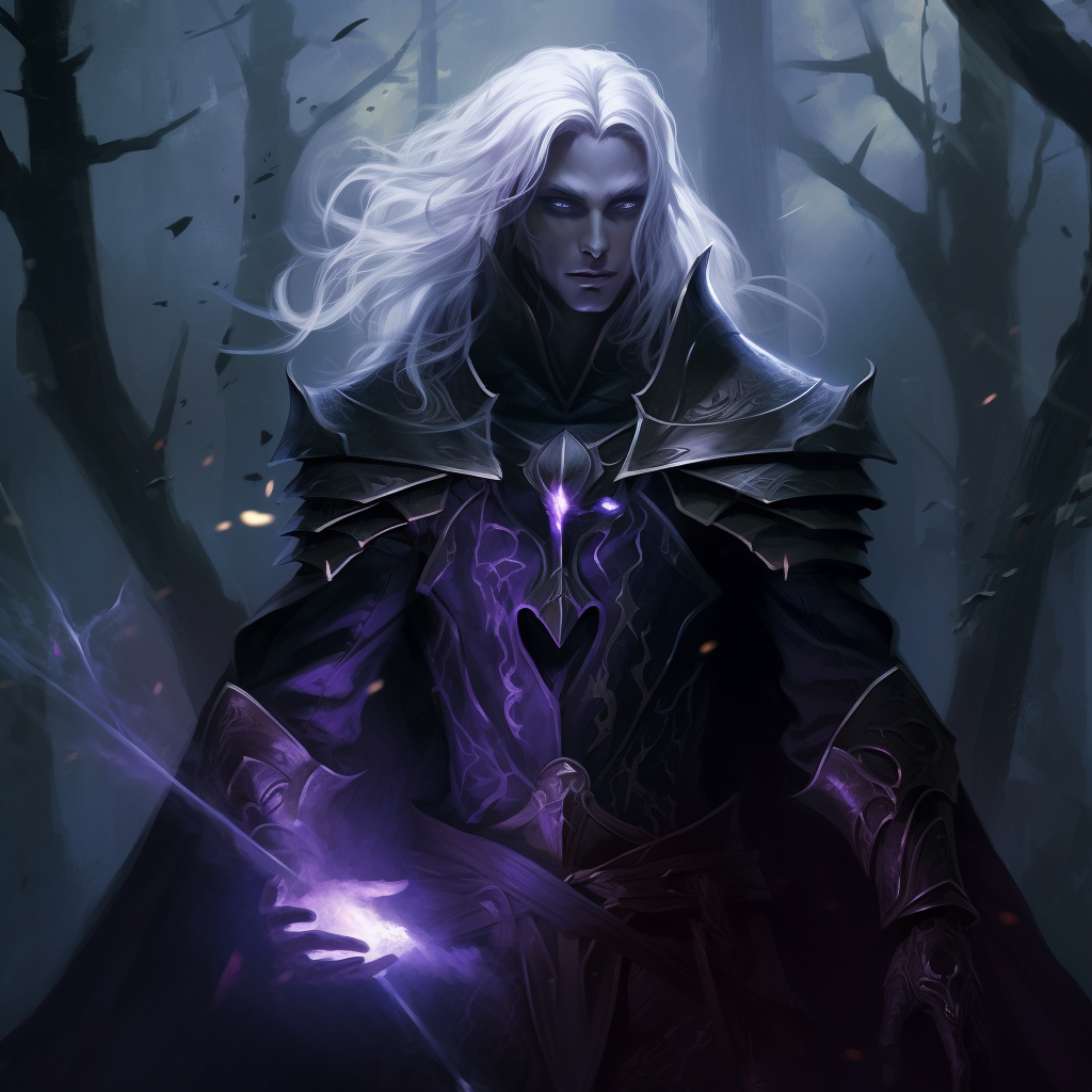 Male Drow Elf Wizard