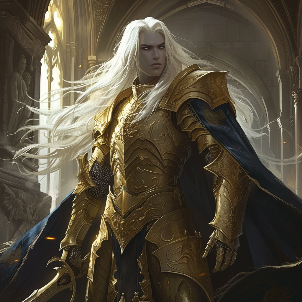 Male Elven Warrior with Regal Presence