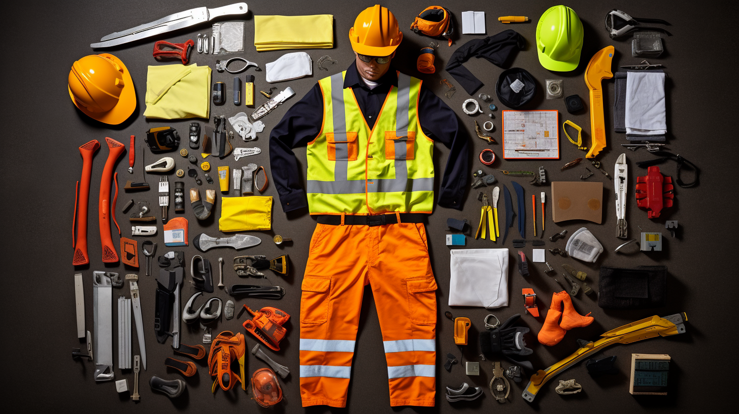 Male engineer in safety gear at industrial plant