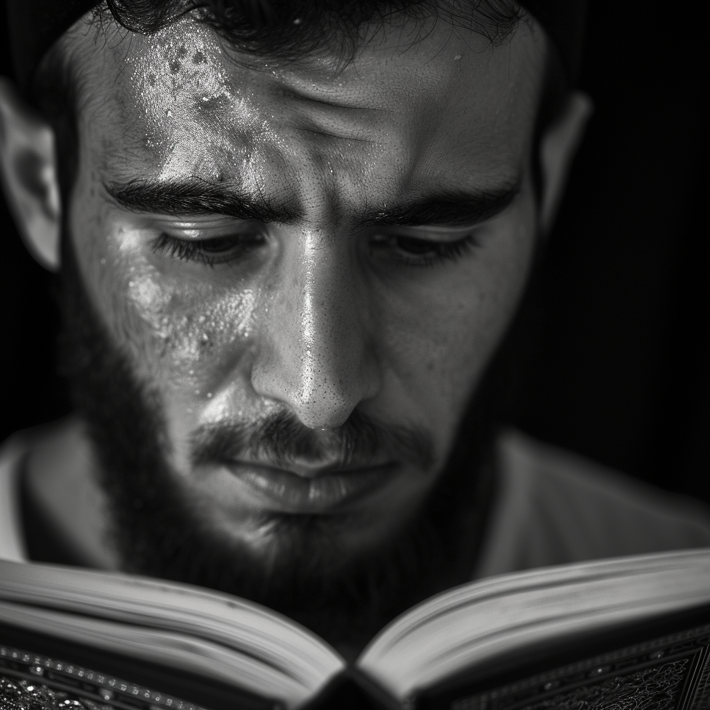 Emotional Male Reading Quran