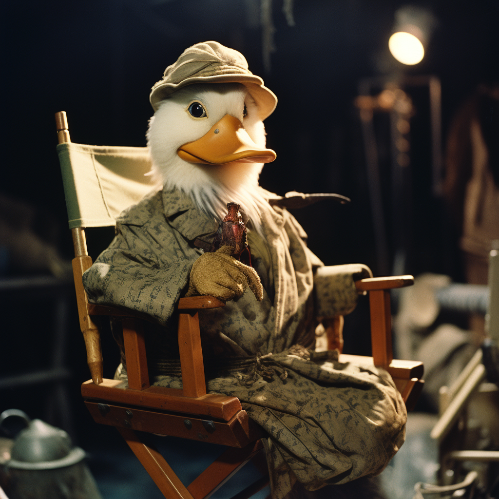 Mallard Duck in Director's Chair