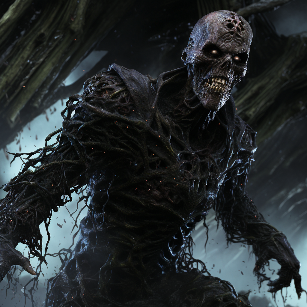 Black Slime Zombie Undead Man