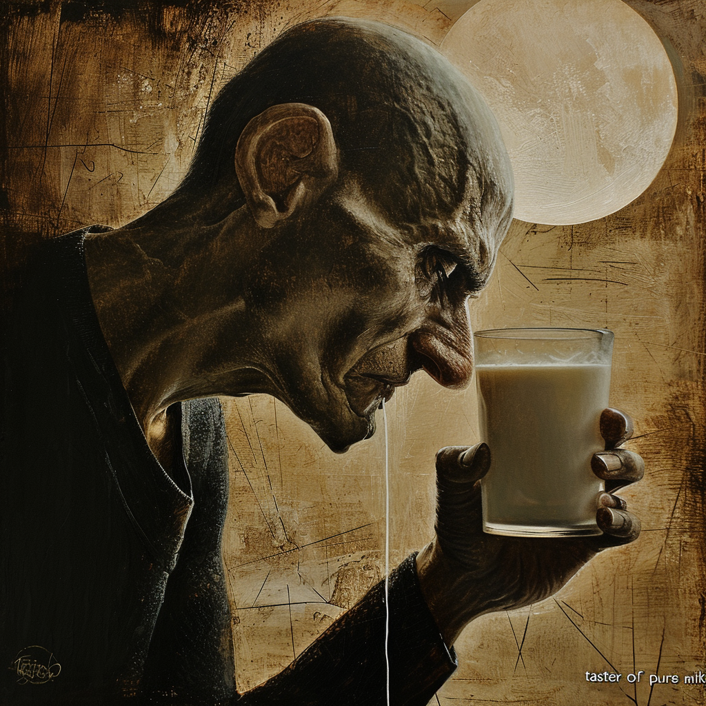 Man drinking glass of milk