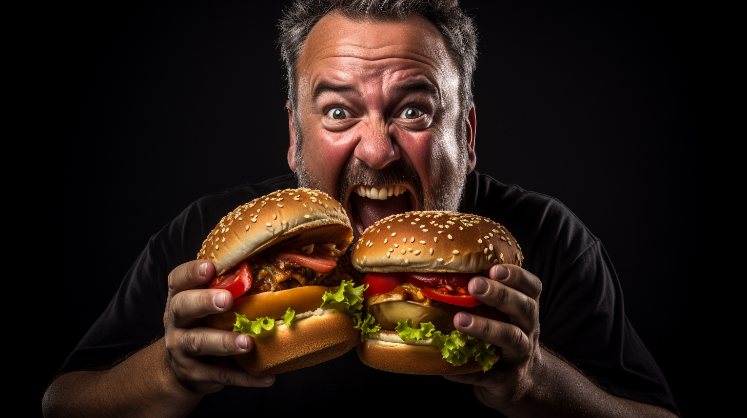 Man Eating Big Mac Burger