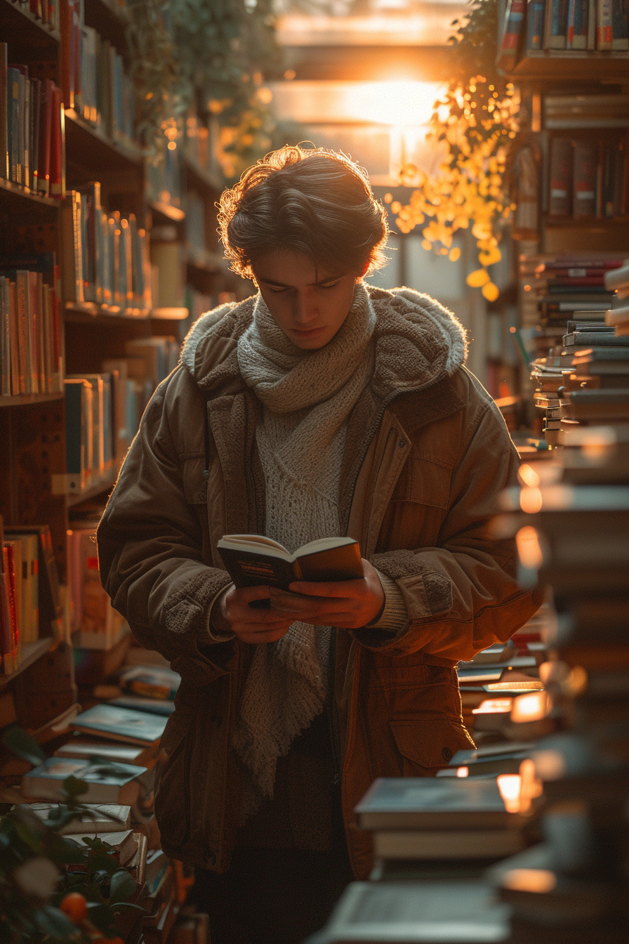 Man holding phone sending text