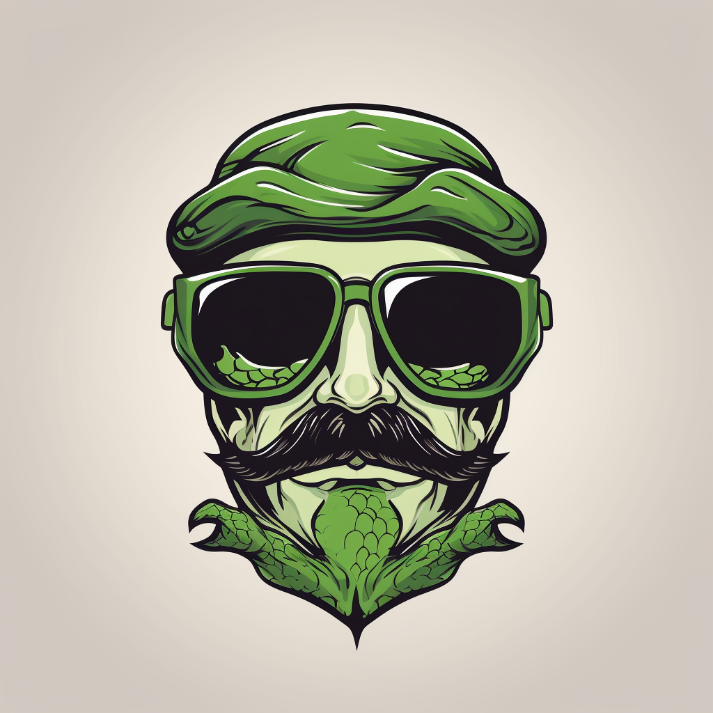 Man with Mustache Bandana Pit Viper Sunglasses