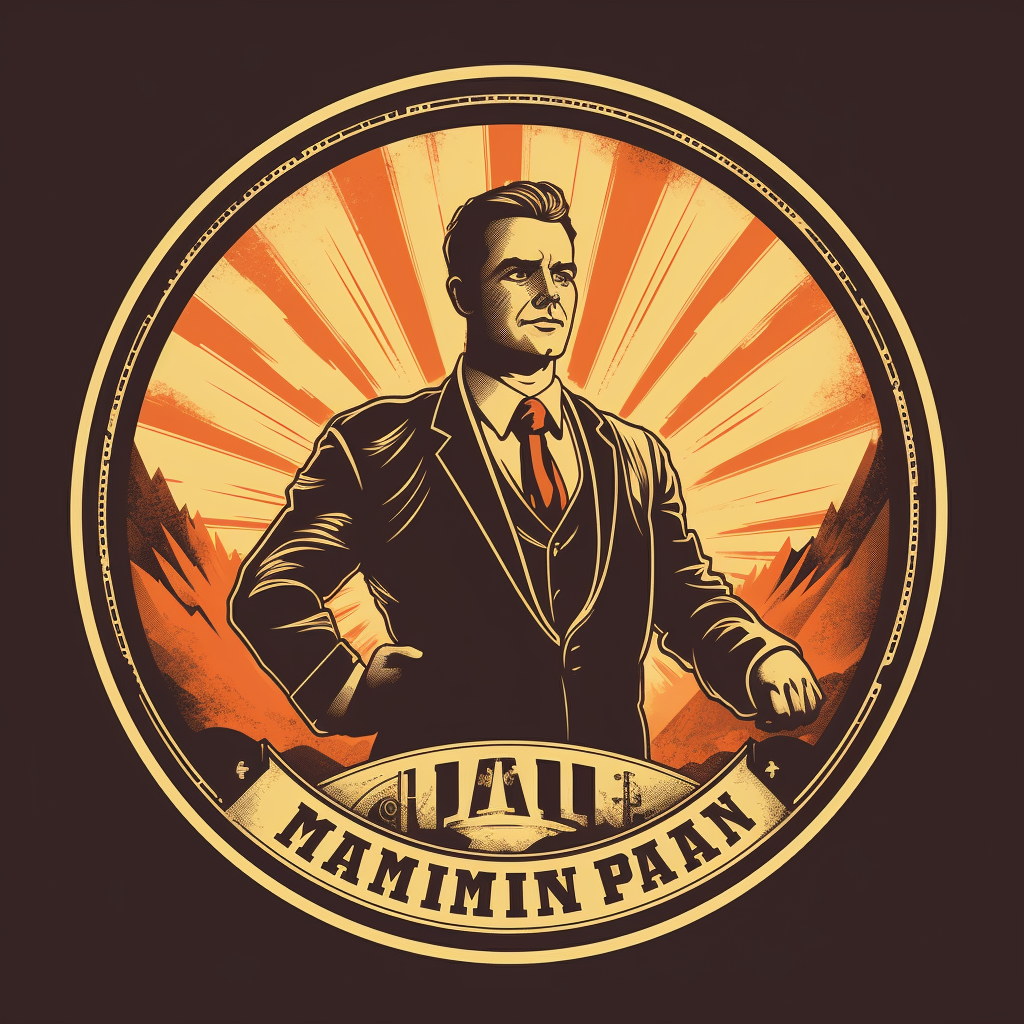 Vintage man propaganda t-shirt logo