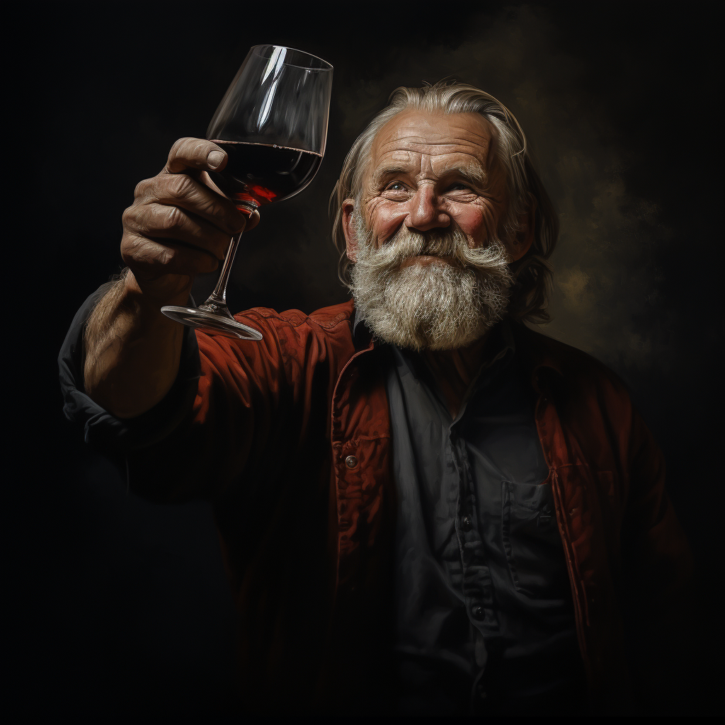 Man reaching for a glass of wine