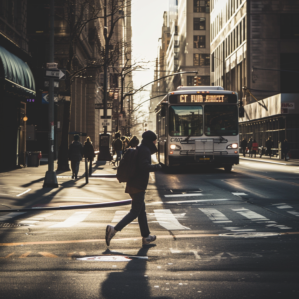 man running on street