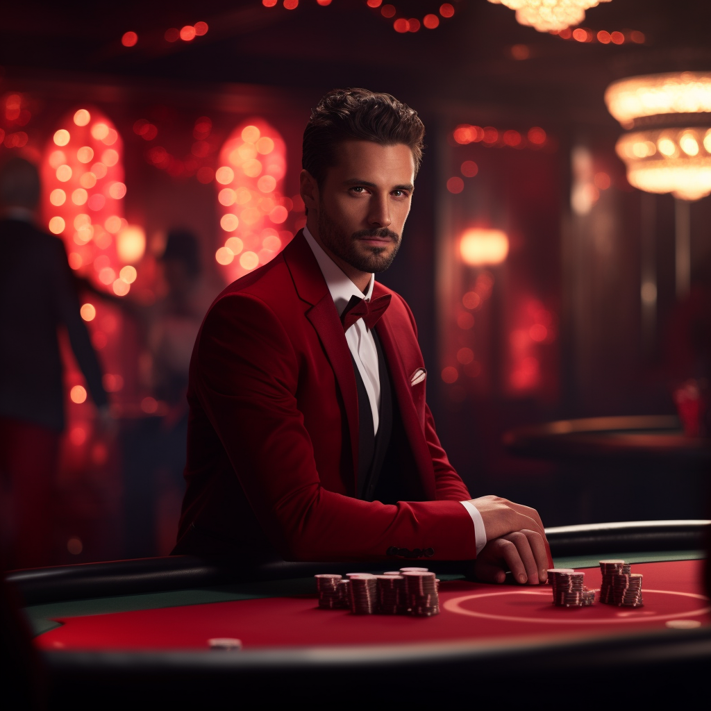 Man at casino table