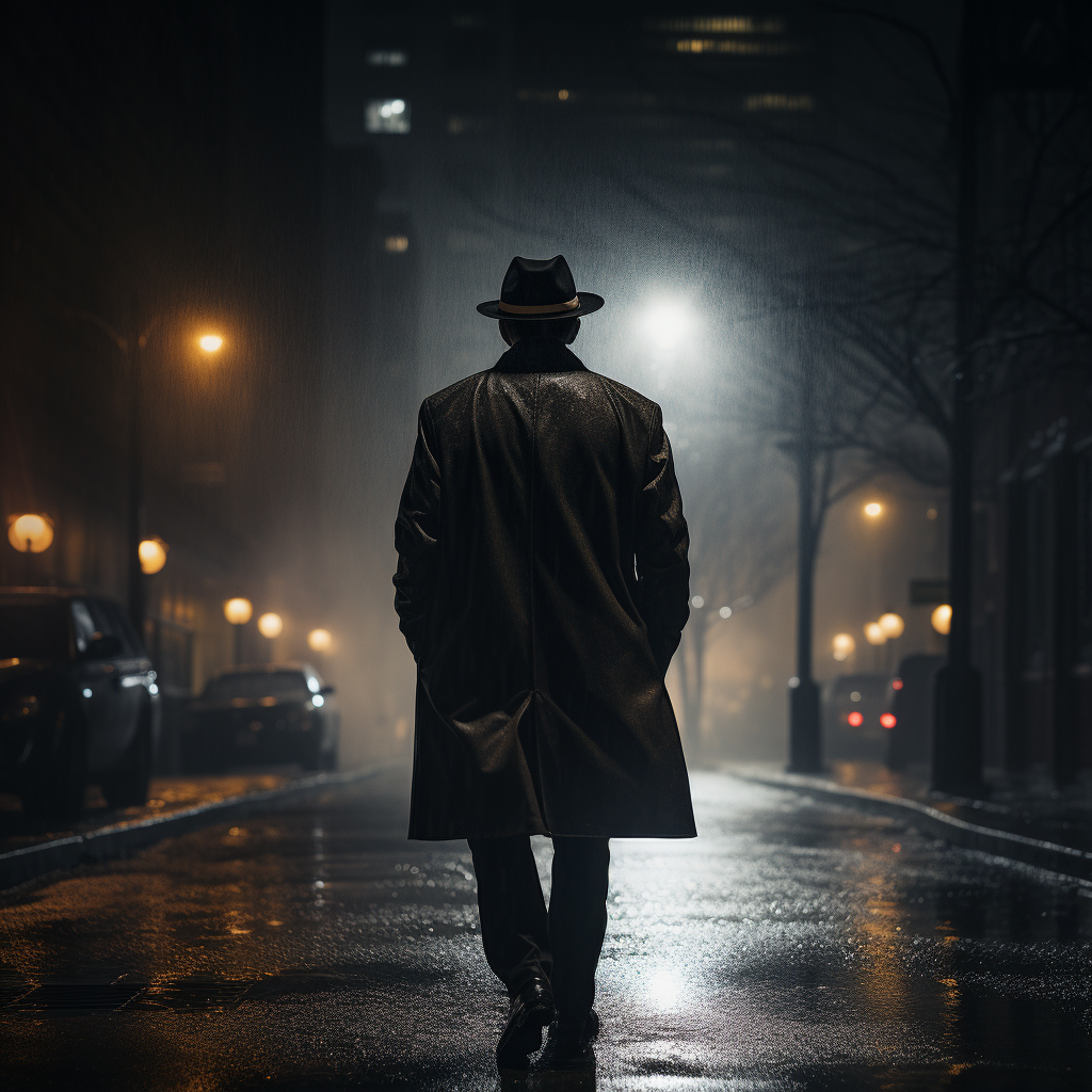 Man walking forward in a coat and hat