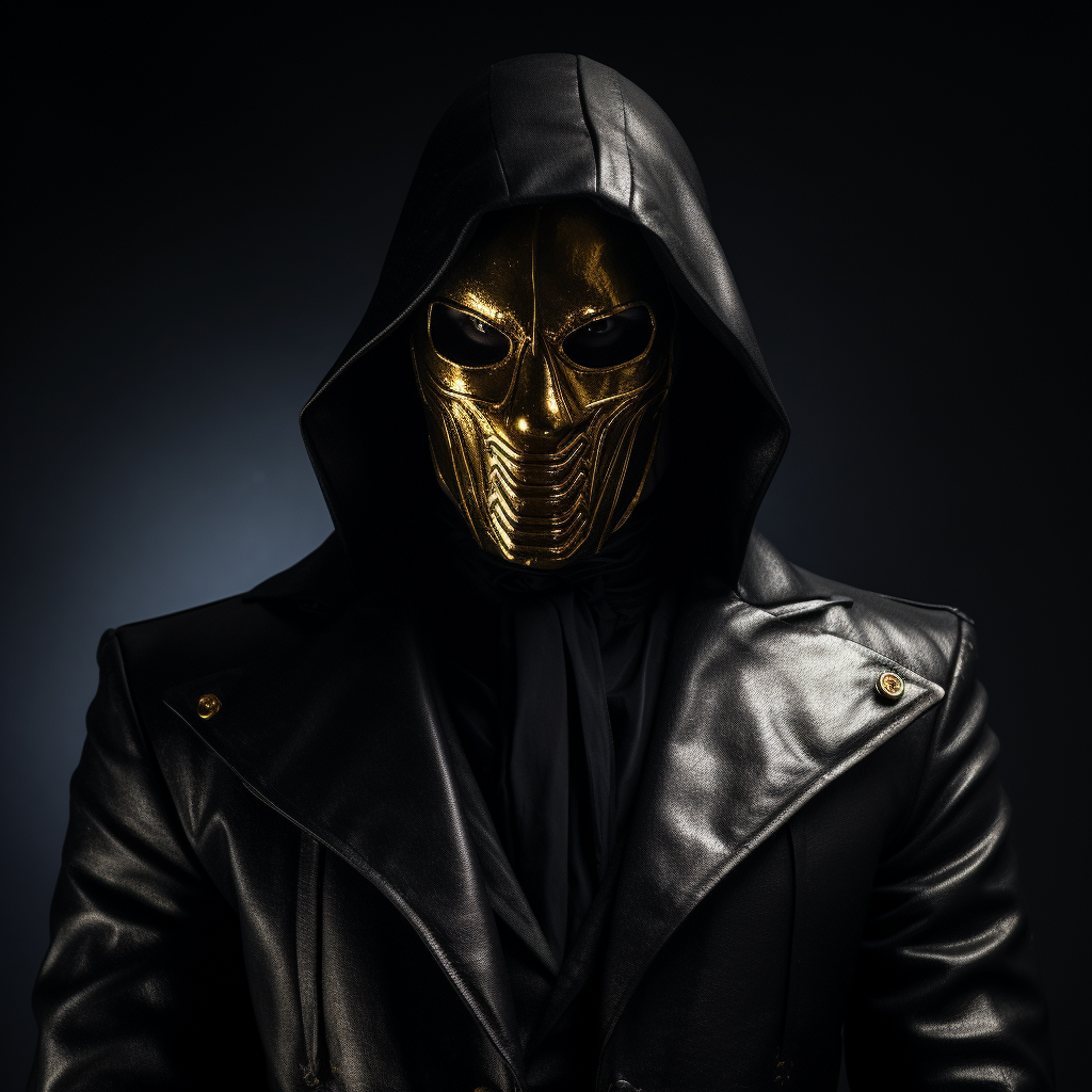 man black mask coat