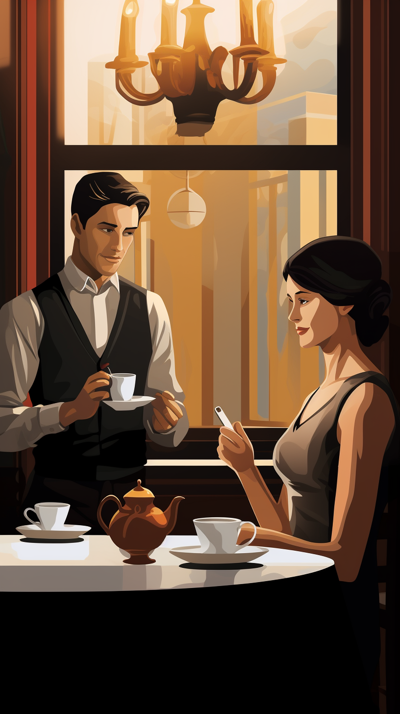 Couple enjoying pancakes and coffee at a diner