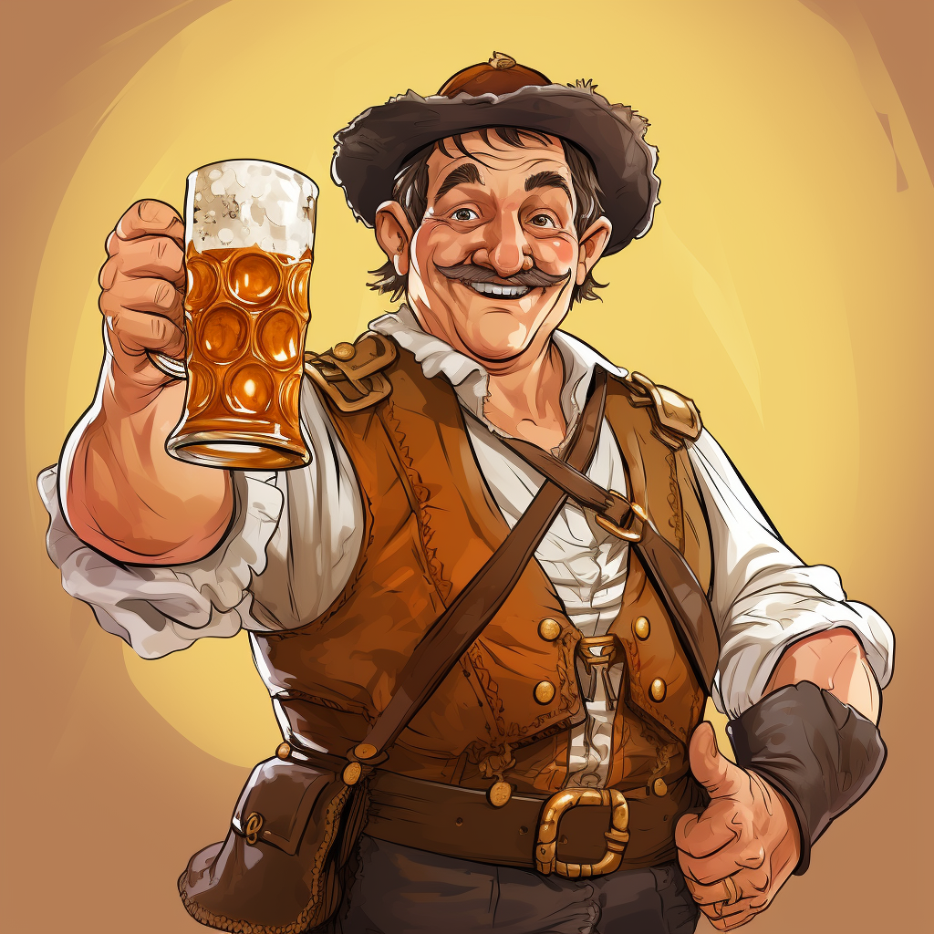 Man enjoying Oktoberfest beer