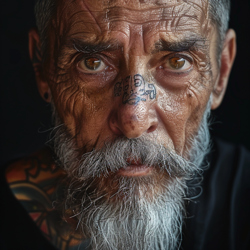 Red-haired man with unique haircut