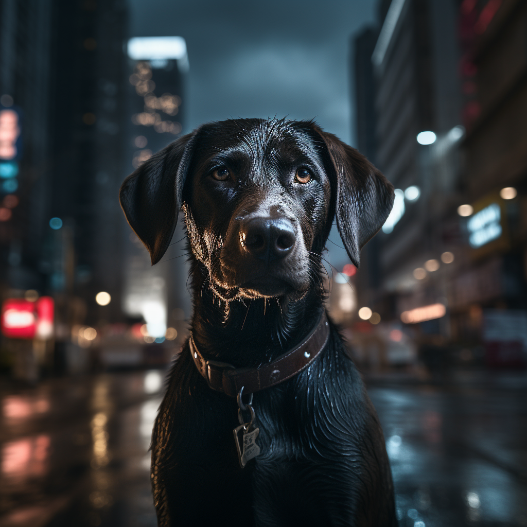 Adorable and Loyal City Dog