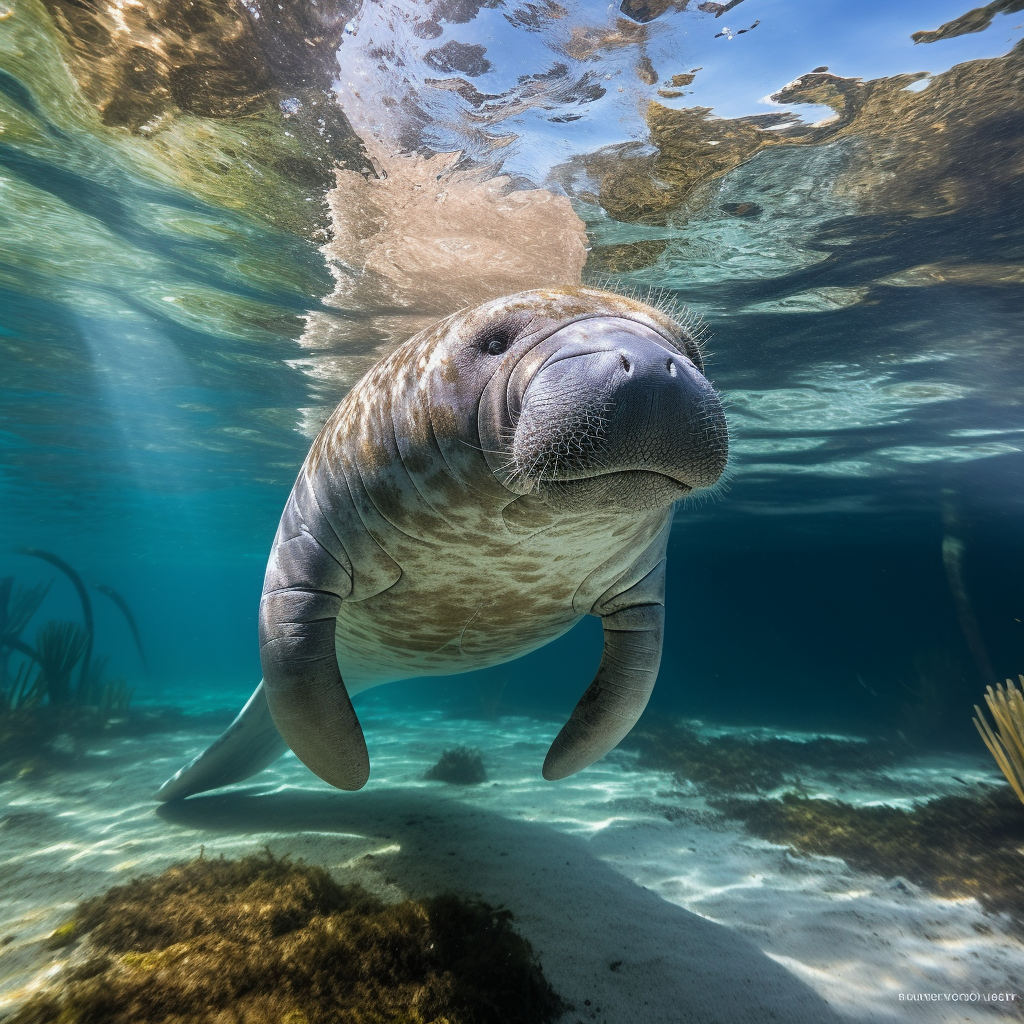 Exquisite Detail of a Manatee