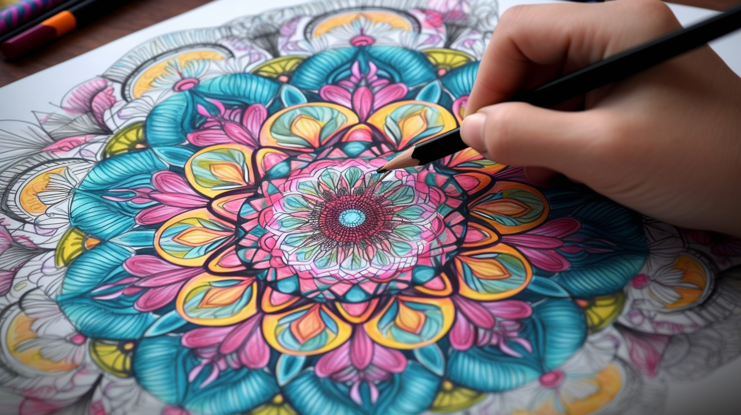 Colorful Mandala Coloring Book Page