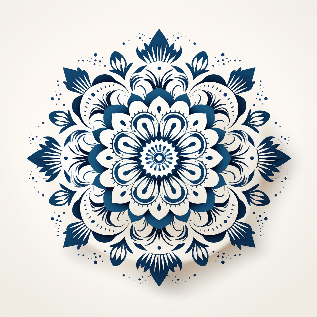 Beautiful Mandala Patterns on White Background