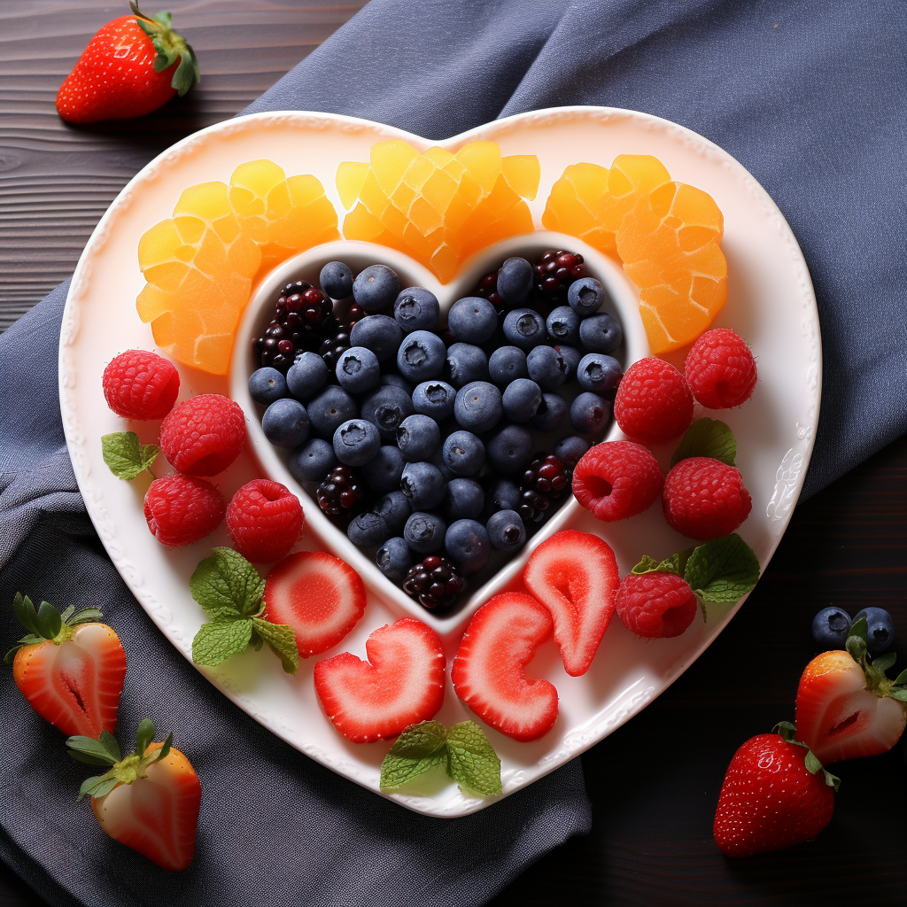 Plate of Colorful Fruits