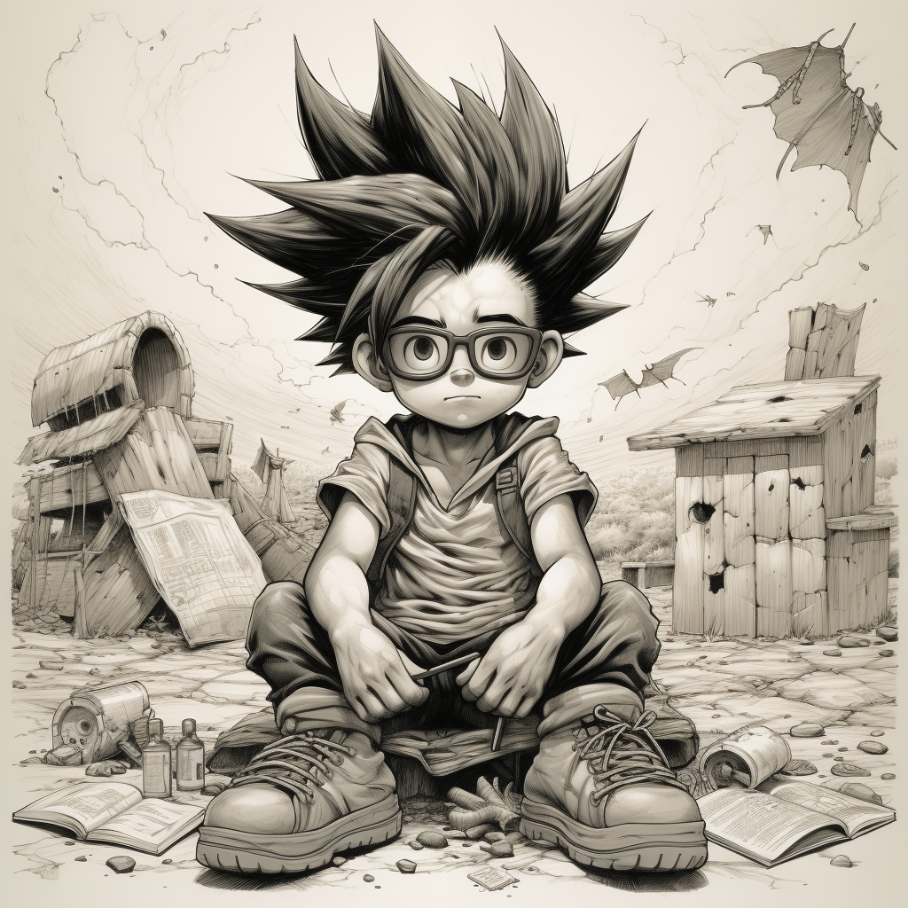 Akira Toriyama's iconic anime artwork