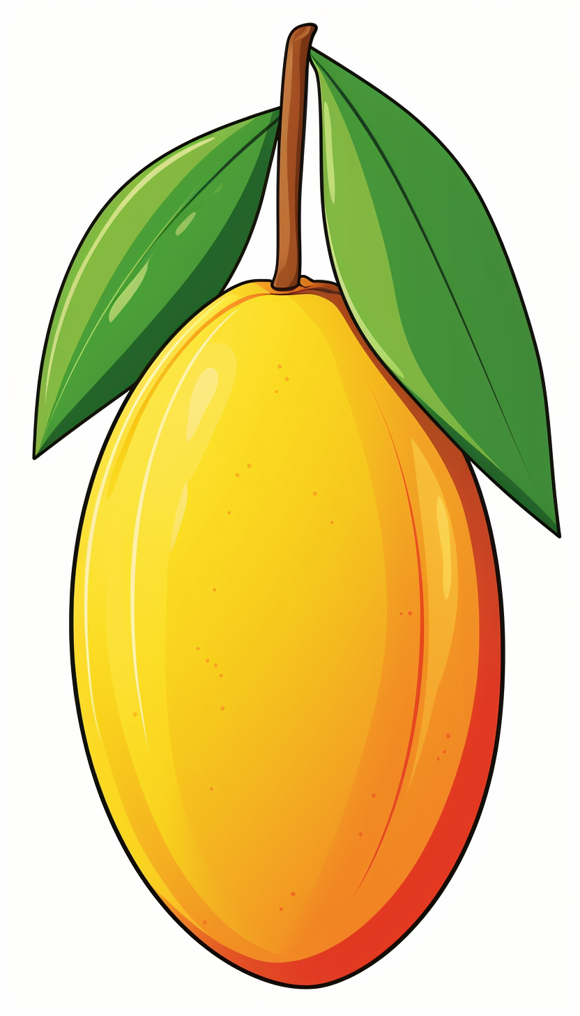 Mango vector line art