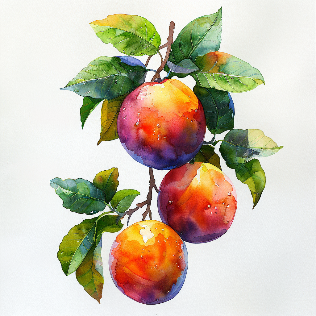 Mango fruit on white background