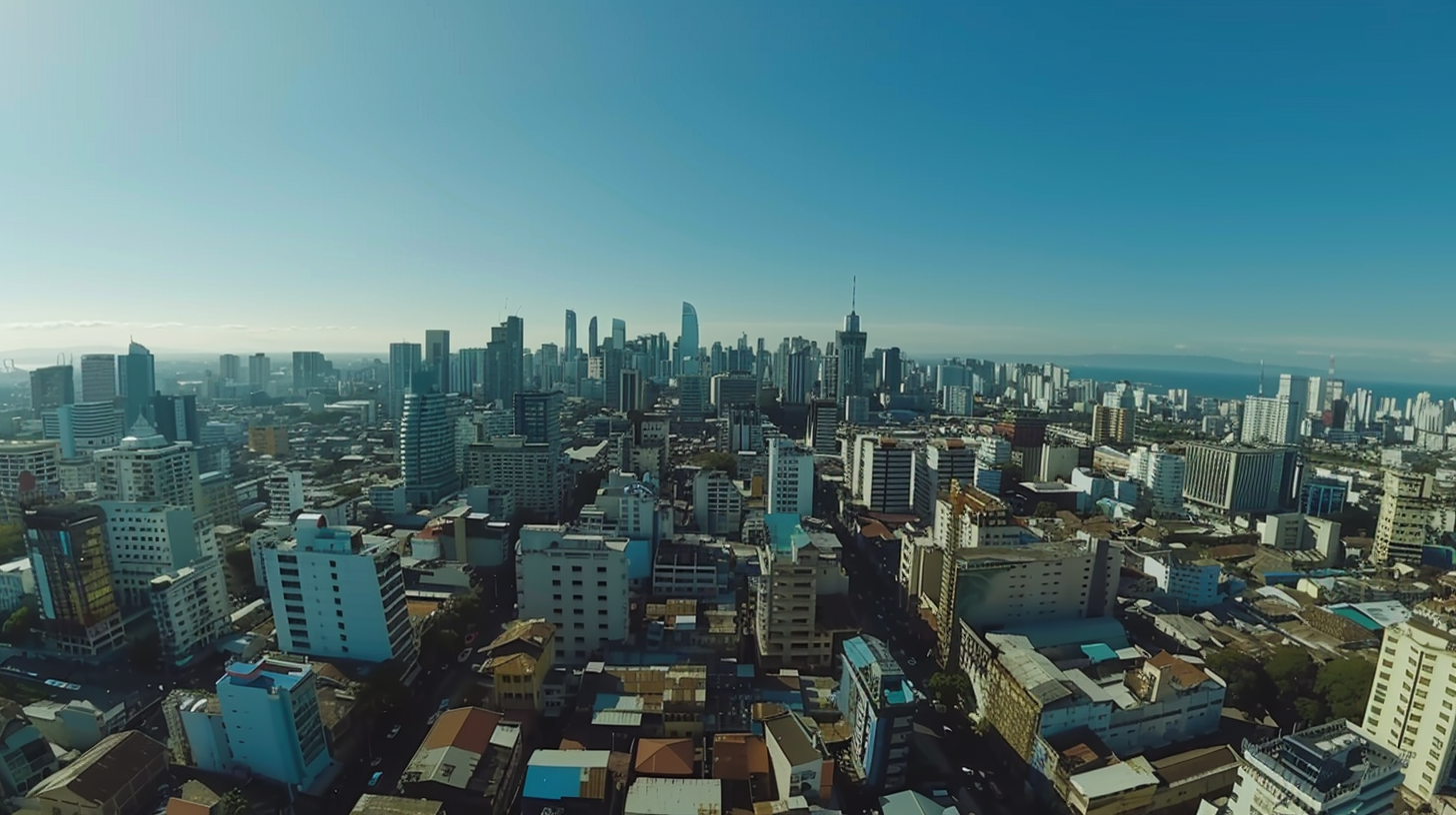 Aerial shot of Manila CBD