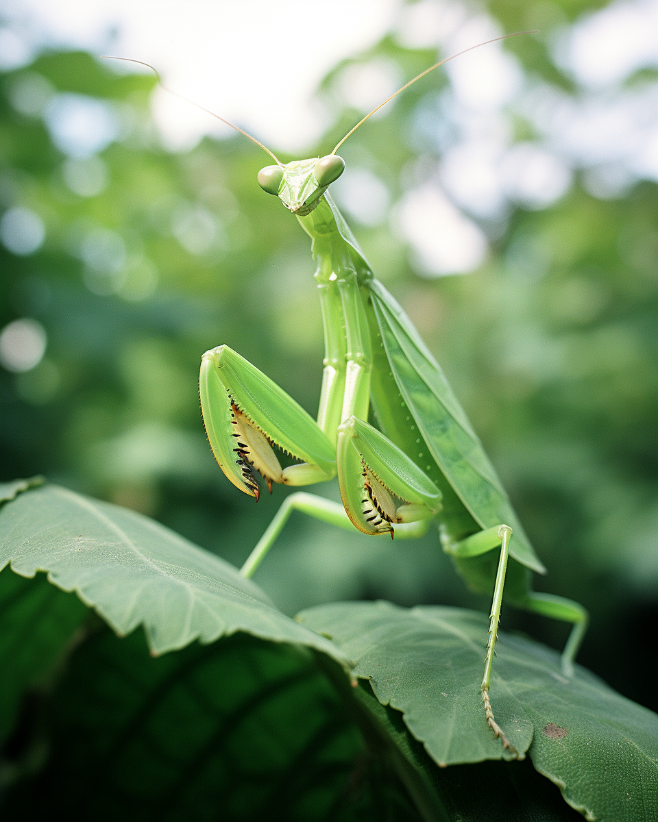 Documentary-quality Mantis on Leaf