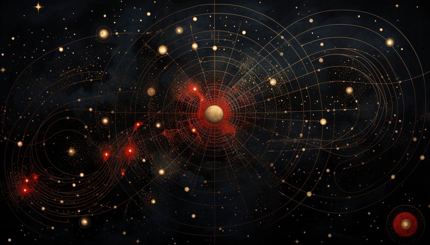 Astronomical map showing the stars.