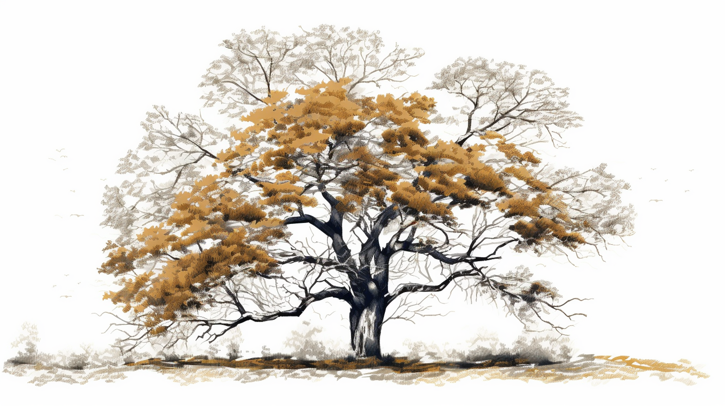 Hand Drawn Maple Tree Texture