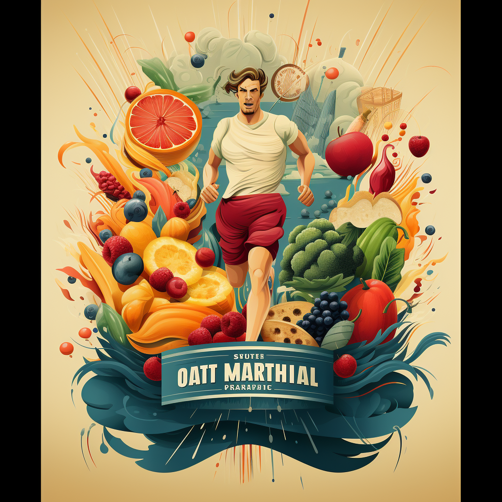 Delicious gourmet food marathon poster