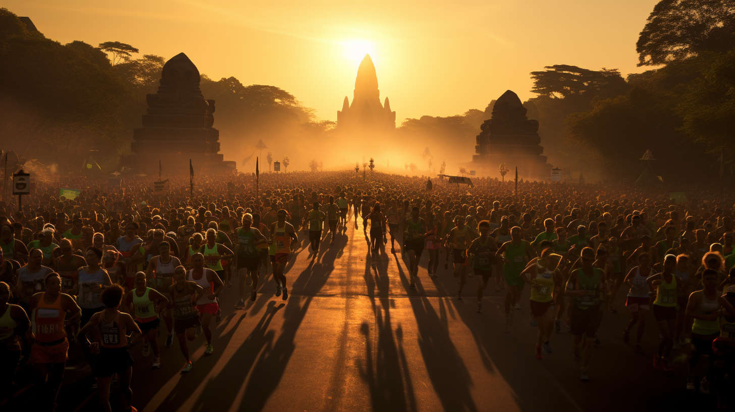 Tropical Island Marathon Finish Line