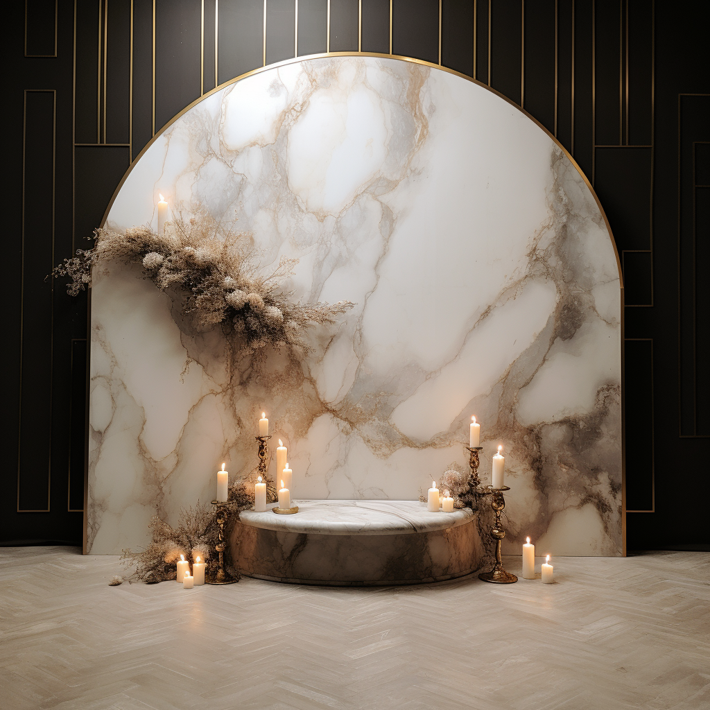 Beautiful marble backdrop for table and wall