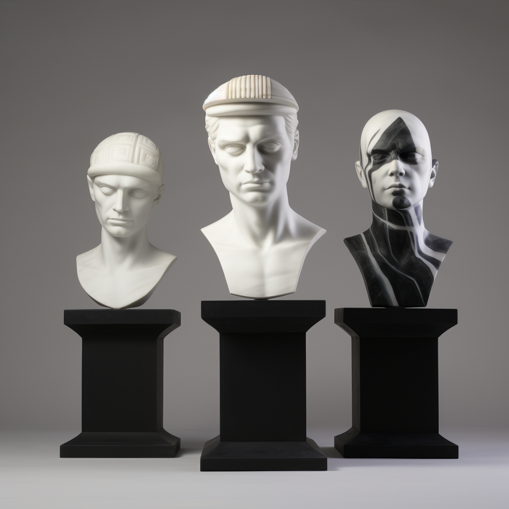 Marble Busts of Men and Women