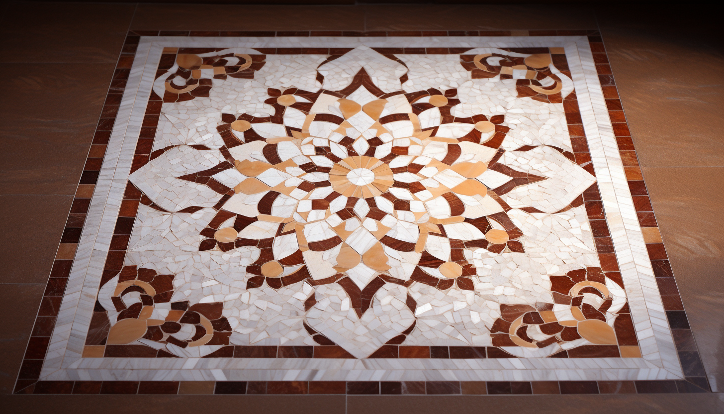 Beautiful marble tukdi floor design