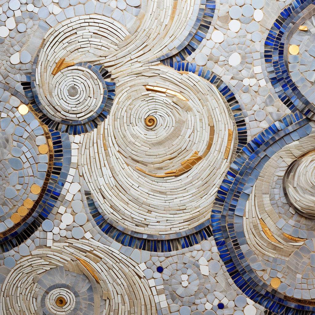 Exquisite marble mosaic artwork