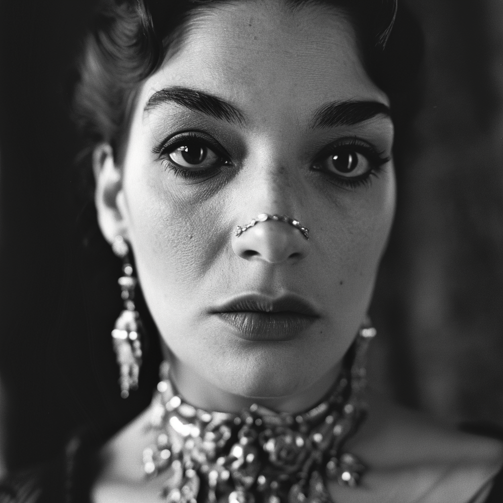 Maria Callas as Medea in Modernist Jewelry