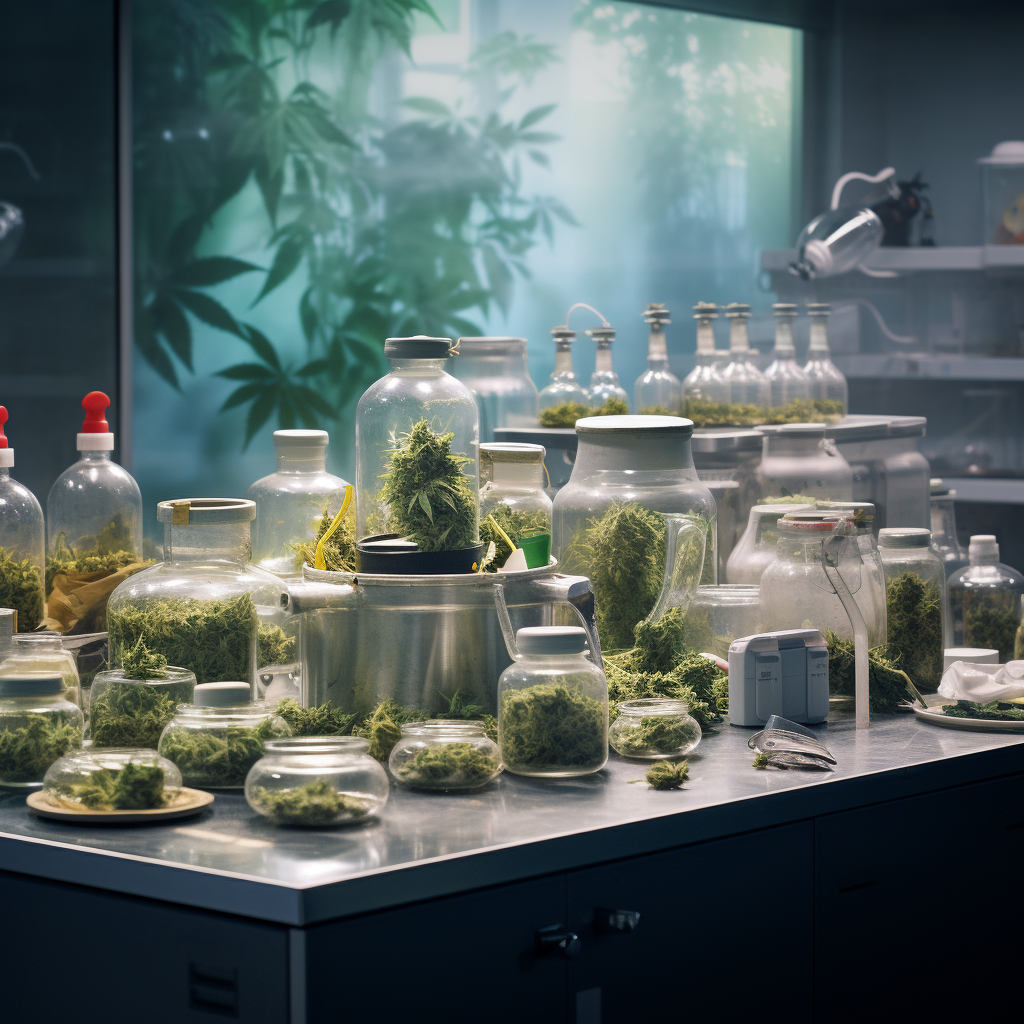 Marijuana lab lifestyle photo