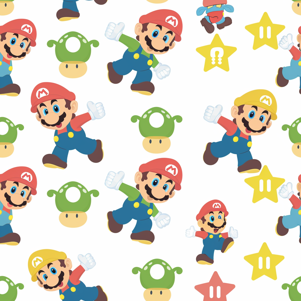 Colorful Mario Brothers Pattern