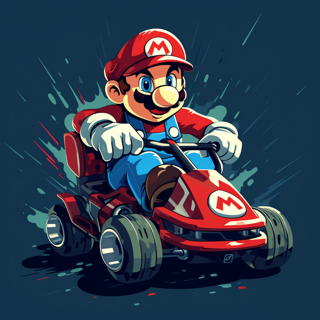 Minimalistic Mario Kart Artwork