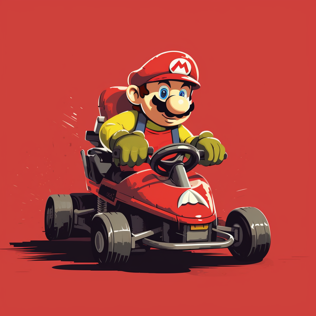 Minimalistic Mario Kart Artwork