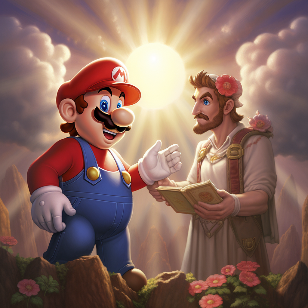 Mario and Luigi expressing gratitude