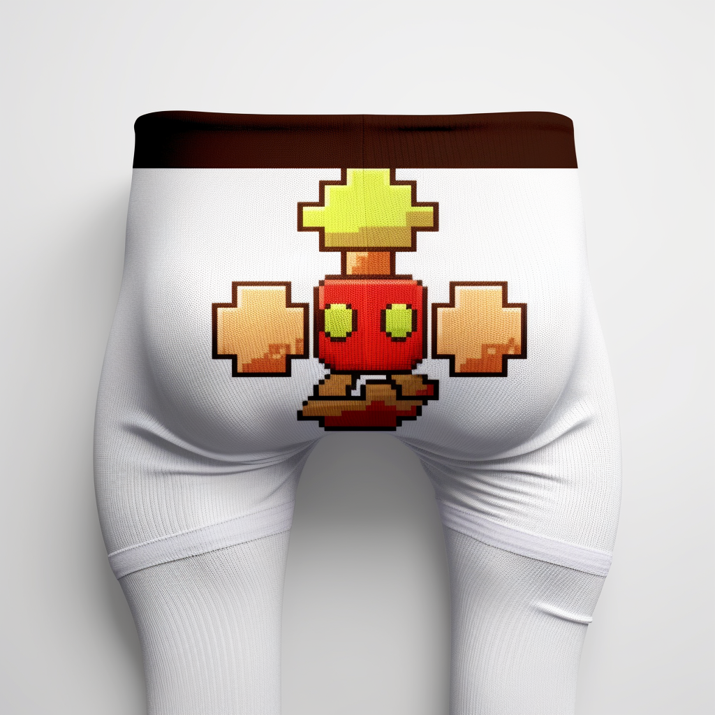 Mario print underpants on white