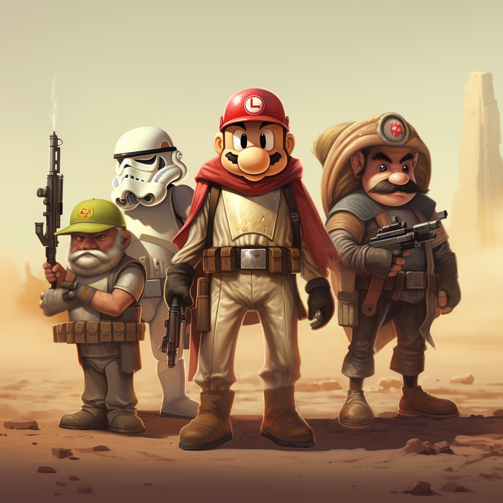 Super Mario Bros as Star Wars characters