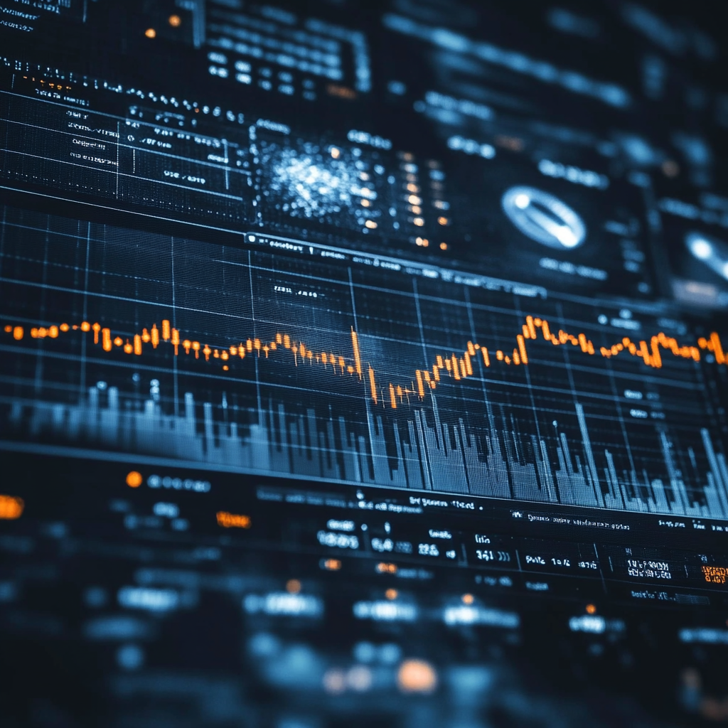 Cryptocurrency market data analysis chart