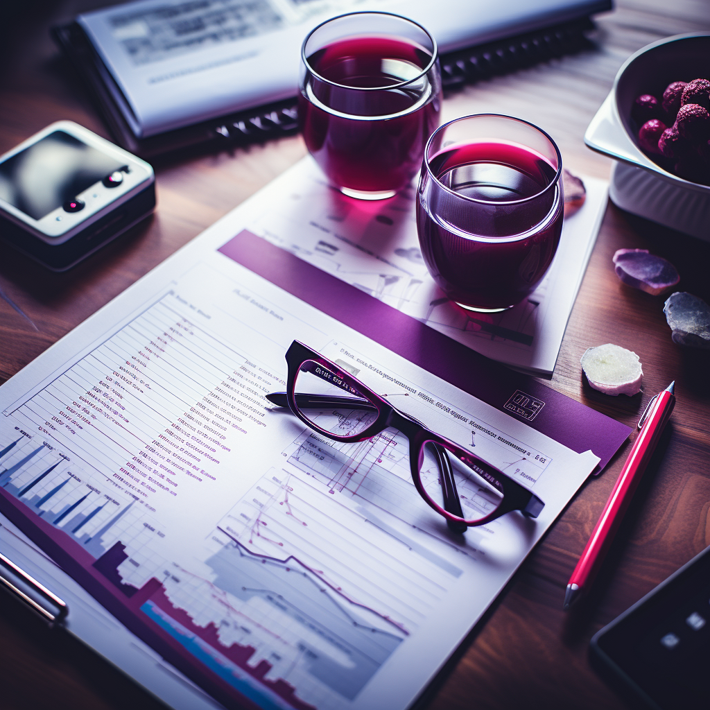 Maroon and purple market research analytics