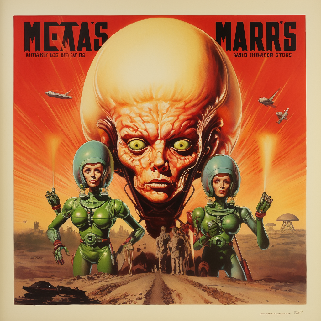 Martians from Mars Attacks movie poster