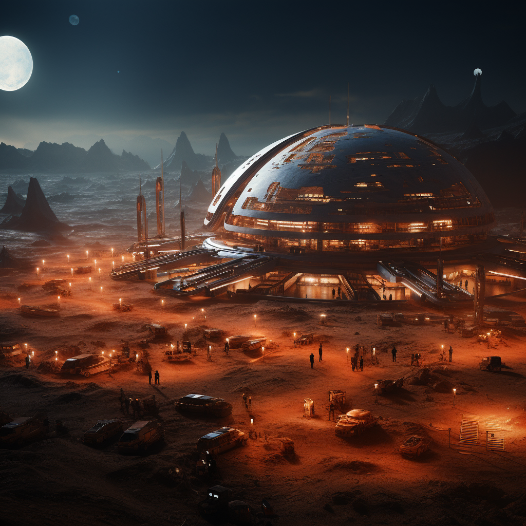 Futuristic Mars Civilization Concept